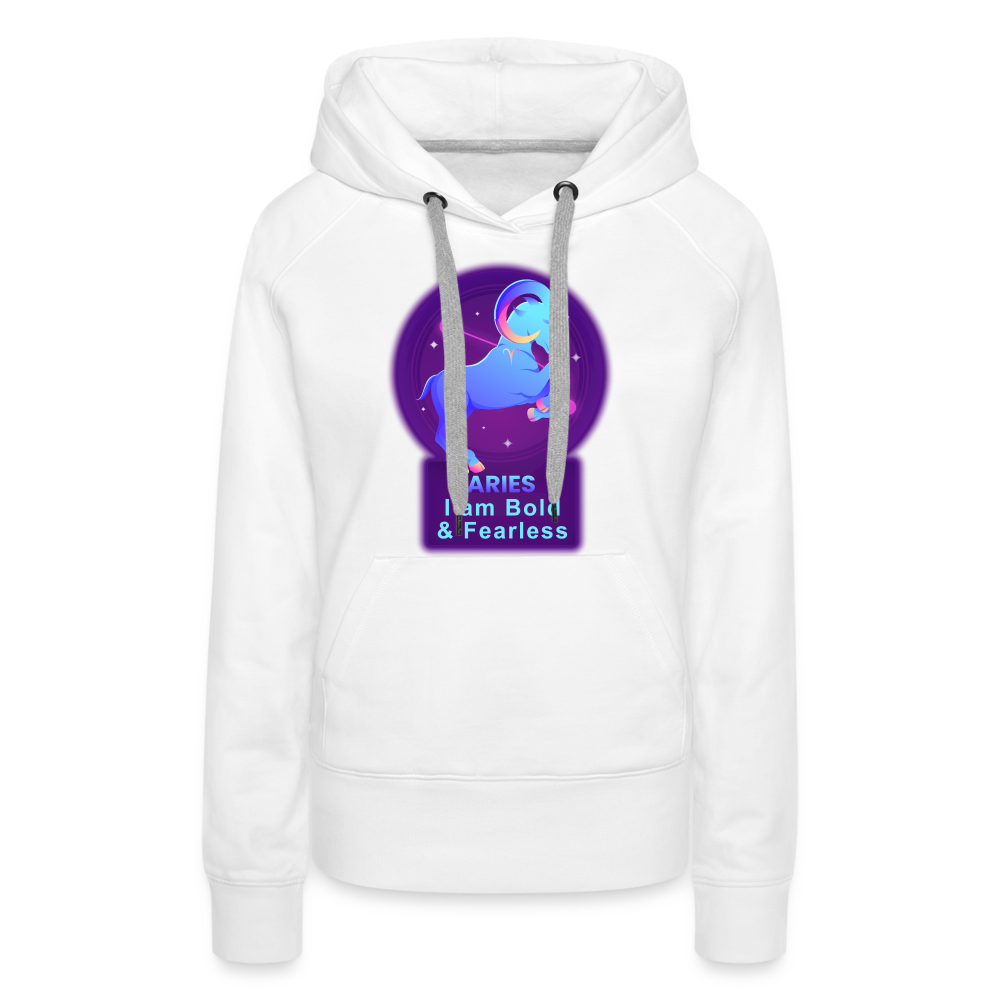 Women’s Neon Aries Premium Hoodie - white