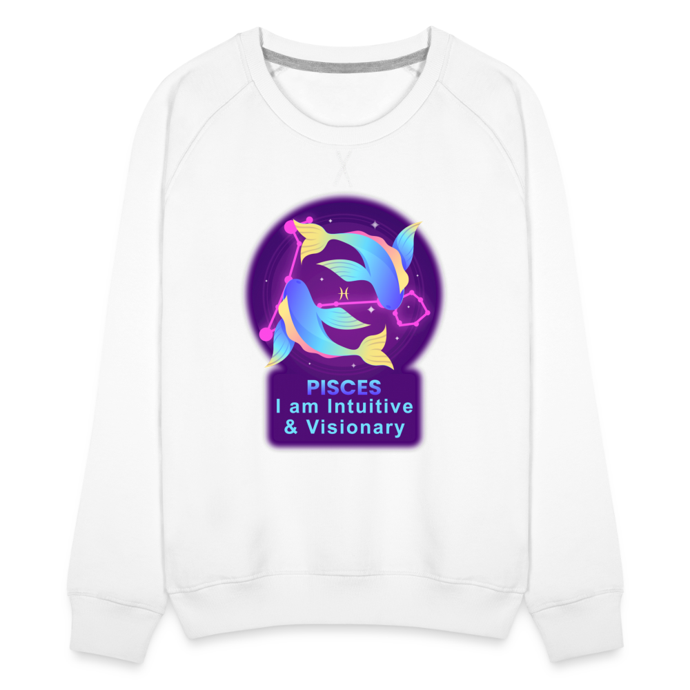 Women’s Neon Pisces Premium Sweatshirt - white