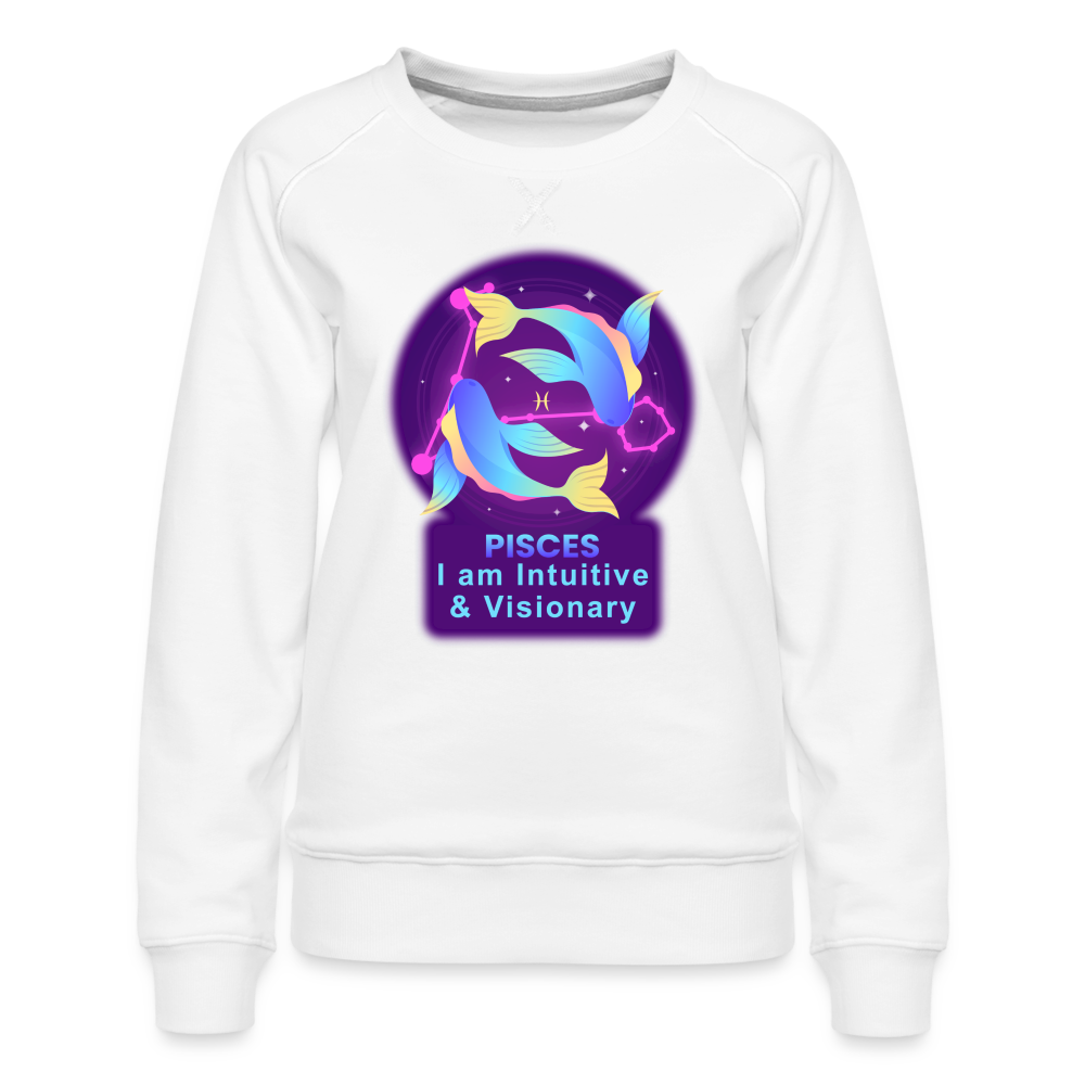 Women’s Neon Pisces Premium Sweatshirt - white