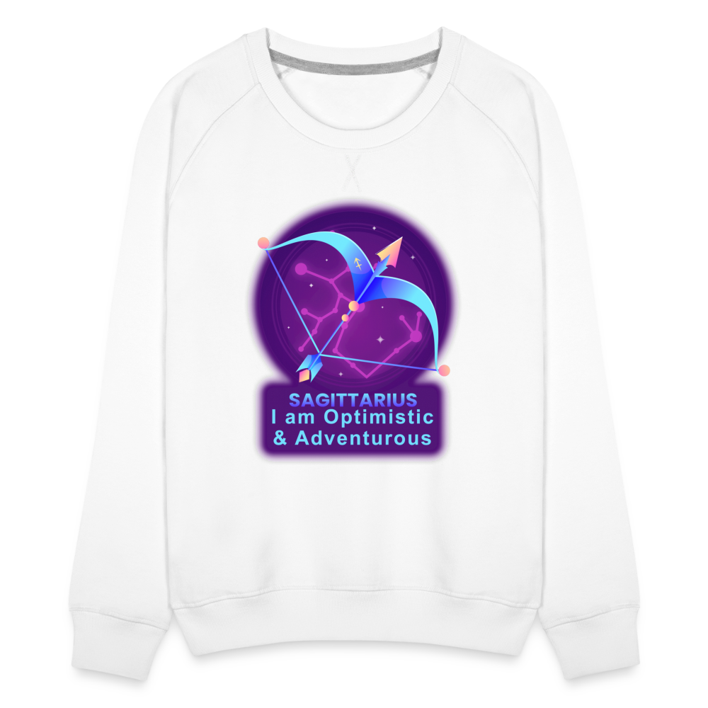 Women’s Neon Sagittarius Premium Sweatshirt - white