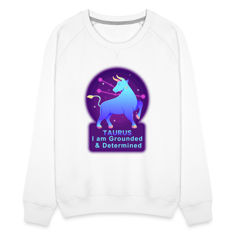 Women’s Neon Taurus Premium Sweatshirt - white