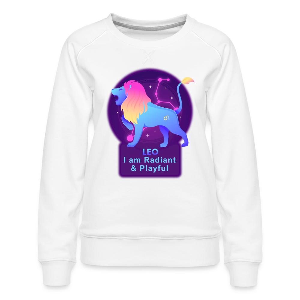 Women’s Neon Leo Premium Sweatshirt - white