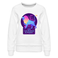 Thumbnail for Women’s Neon Leo Premium Sweatshirt - white