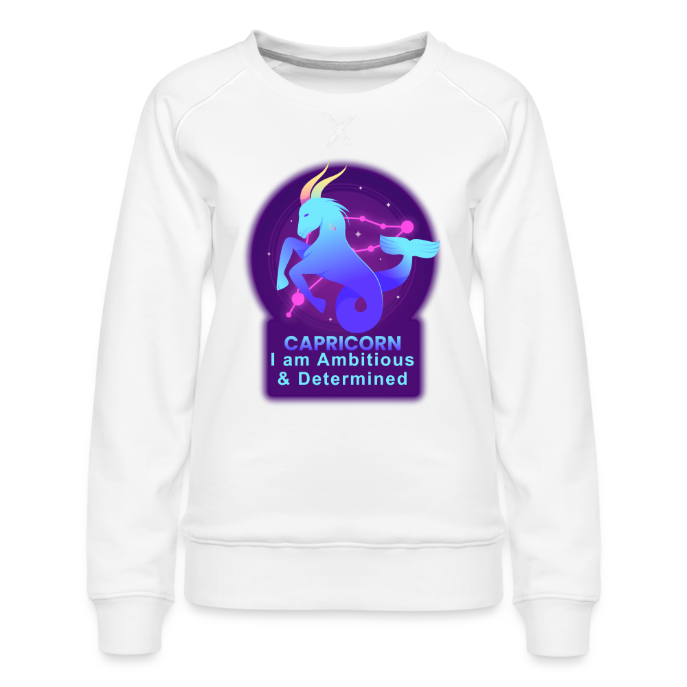 Women’s Neon Capricorn Premium Sweatshirt - white