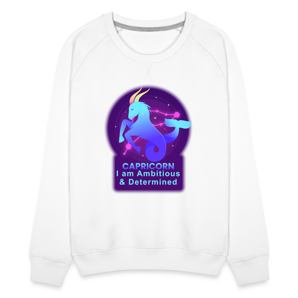 Women’s Neon Capricorn Premium Sweatshirt - white