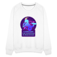 Thumbnail for Women’s Neon Capricorn Premium Sweatshirt - white