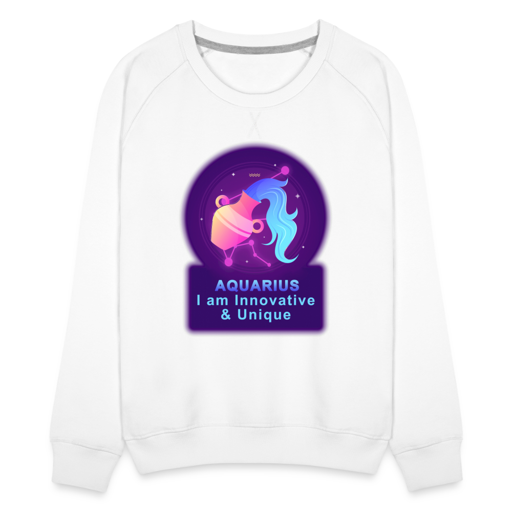 Women’s Neon Aquarius Premium Sweatshirt - white