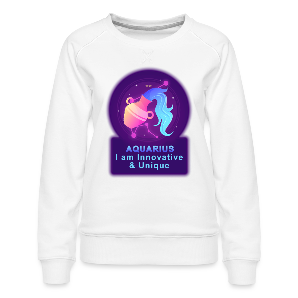 Women’s Neon Aquarius Premium Sweatshirt - white
