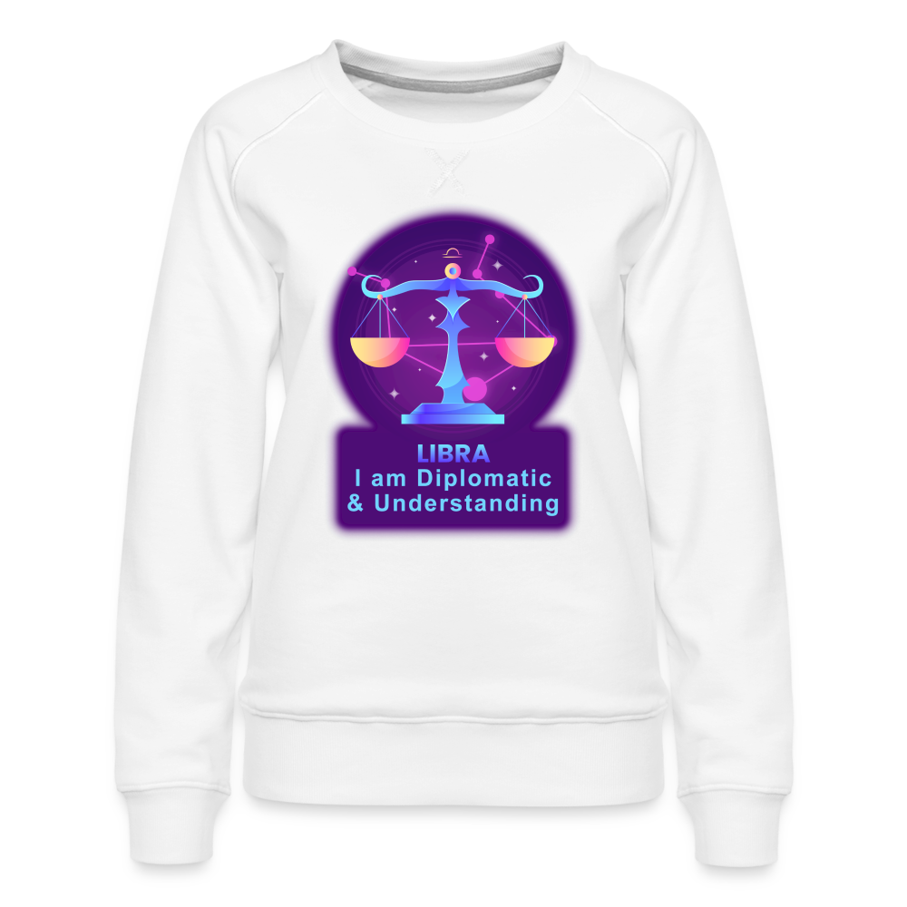 Women’s Neon Libra Premium Sweatshirt - white