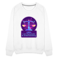 Thumbnail for Women’s Neon Libra Premium Sweatshirt - white