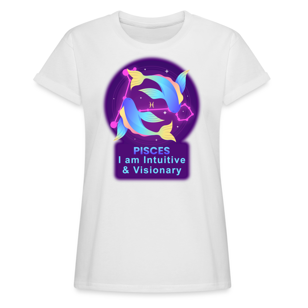 Women's Neon Pisces Relaxed Fit T-Shirt - white