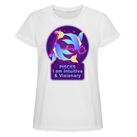 Thumbnail for Women's Neon Pisces Relaxed Fit T-Shirt - white