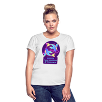 Thumbnail for Women's Neon Pisces Relaxed Fit T-Shirt - white