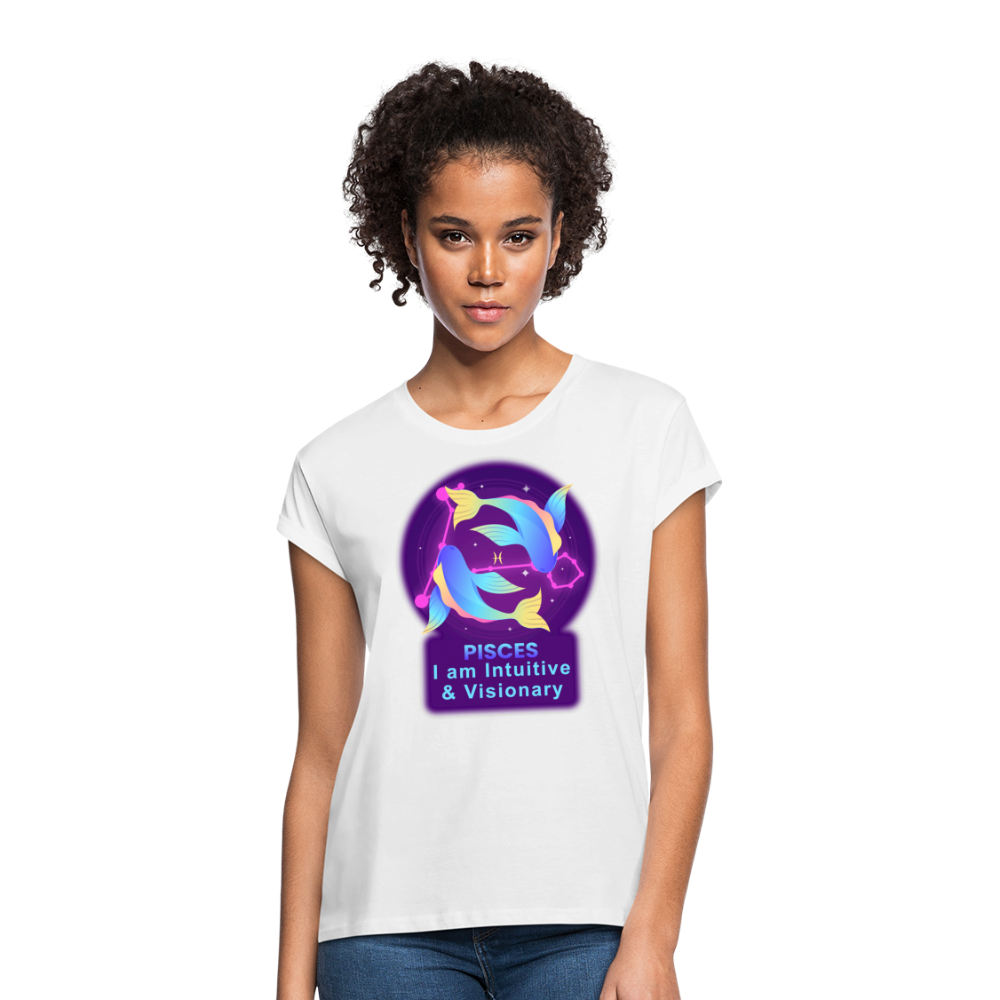 Women's Neon Pisces Relaxed Fit T-Shirt - white