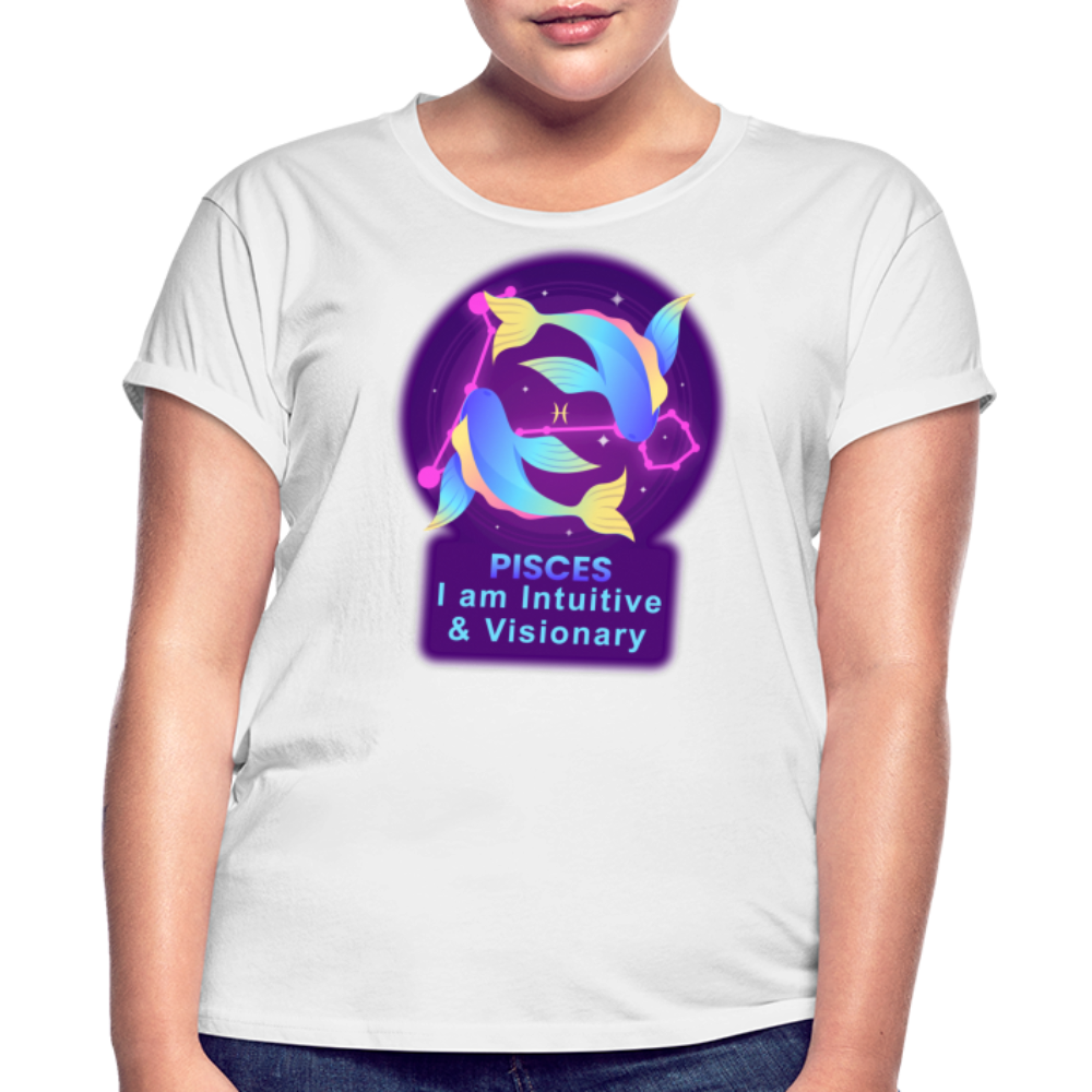 Women's Neon Pisces Relaxed Fit T-Shirt - white