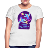 Thumbnail for Women's Neon Pisces Relaxed Fit T-Shirt - white