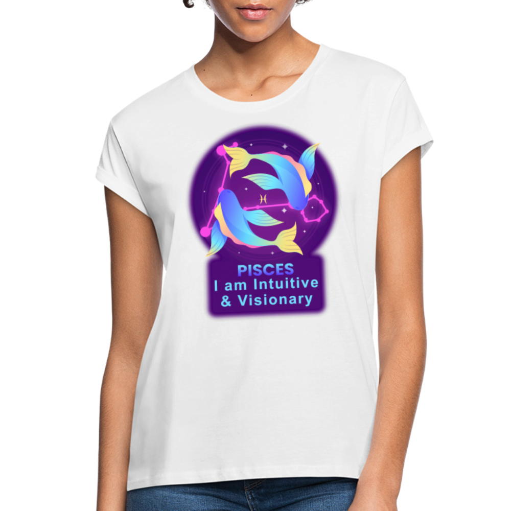 Women's Neon Pisces Relaxed Fit T-Shirt - white