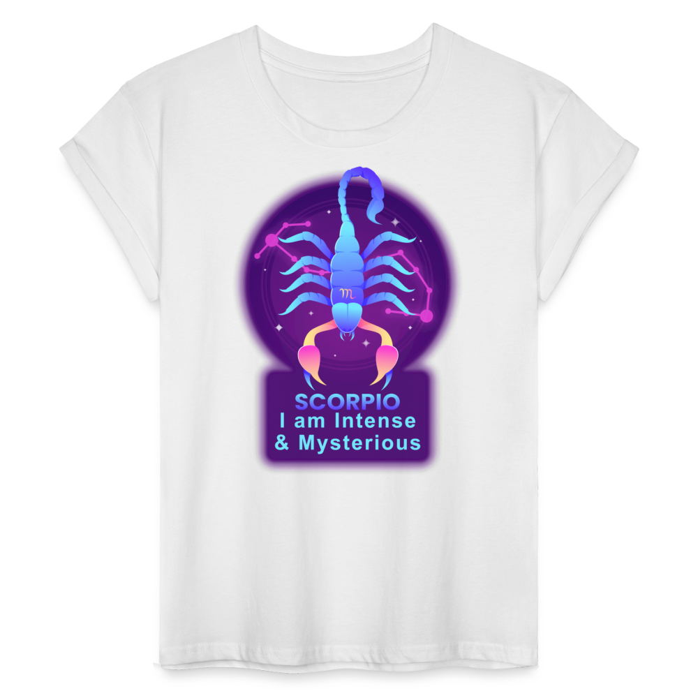 Women's Neon Scorpio Relaxed Fit T-Shirt - white