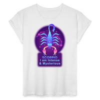 Thumbnail for Women's Neon Scorpio Relaxed Fit T-Shirt - white