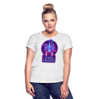 Thumbnail for Women's Neon Scorpio Relaxed Fit T-Shirt - white