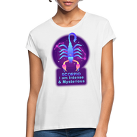 Thumbnail for Women's Neon Scorpio Relaxed Fit T-Shirt - white