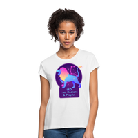 Thumbnail for Women's Neon Leo Relaxed Fit T-Shirt - white