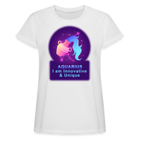 Thumbnail for Women's Neon Aquarius Relaxed Fit T-Shirt - white