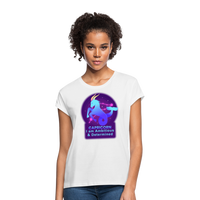 Thumbnail for Women's Neon Capricorn Relaxed Fit T-Shirt - white