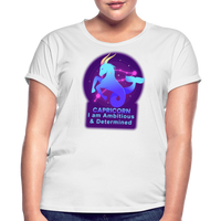 Thumbnail for Women's Neon Capricorn Relaxed Fit T-Shirt - white