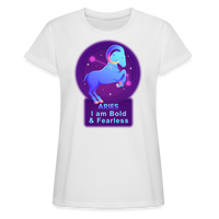 Thumbnail for Women's Neon Aries Relaxed Fit T-Shirt - white