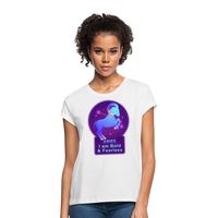 Thumbnail for Women's Neon Aries Relaxed Fit T-Shirt - white