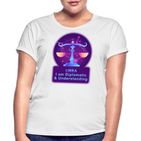 Thumbnail for Women's Neon Libra Relaxed Fit T-Shirt - white