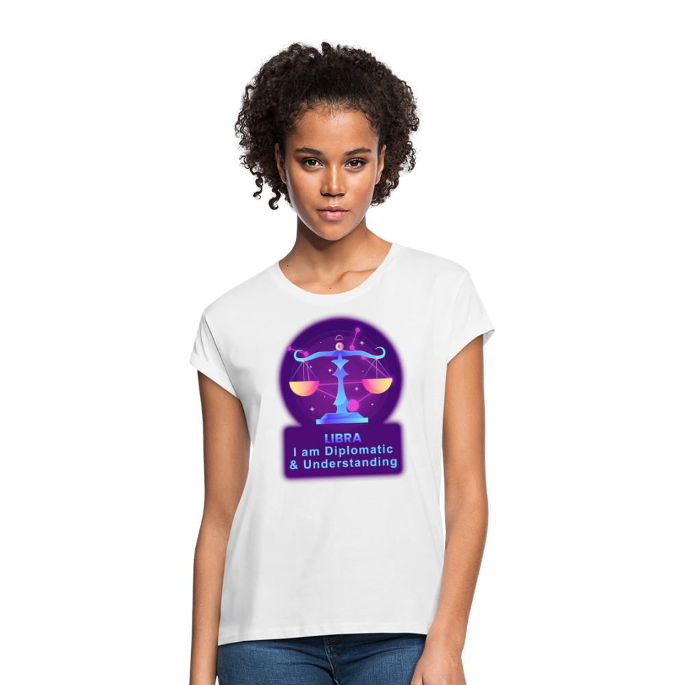 Women's Neon Libra Relaxed Fit T-Shirt - white