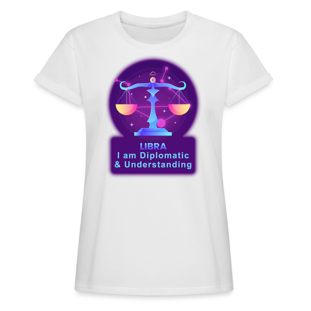 Women's Neon Libra Relaxed Fit T-Shirt - white