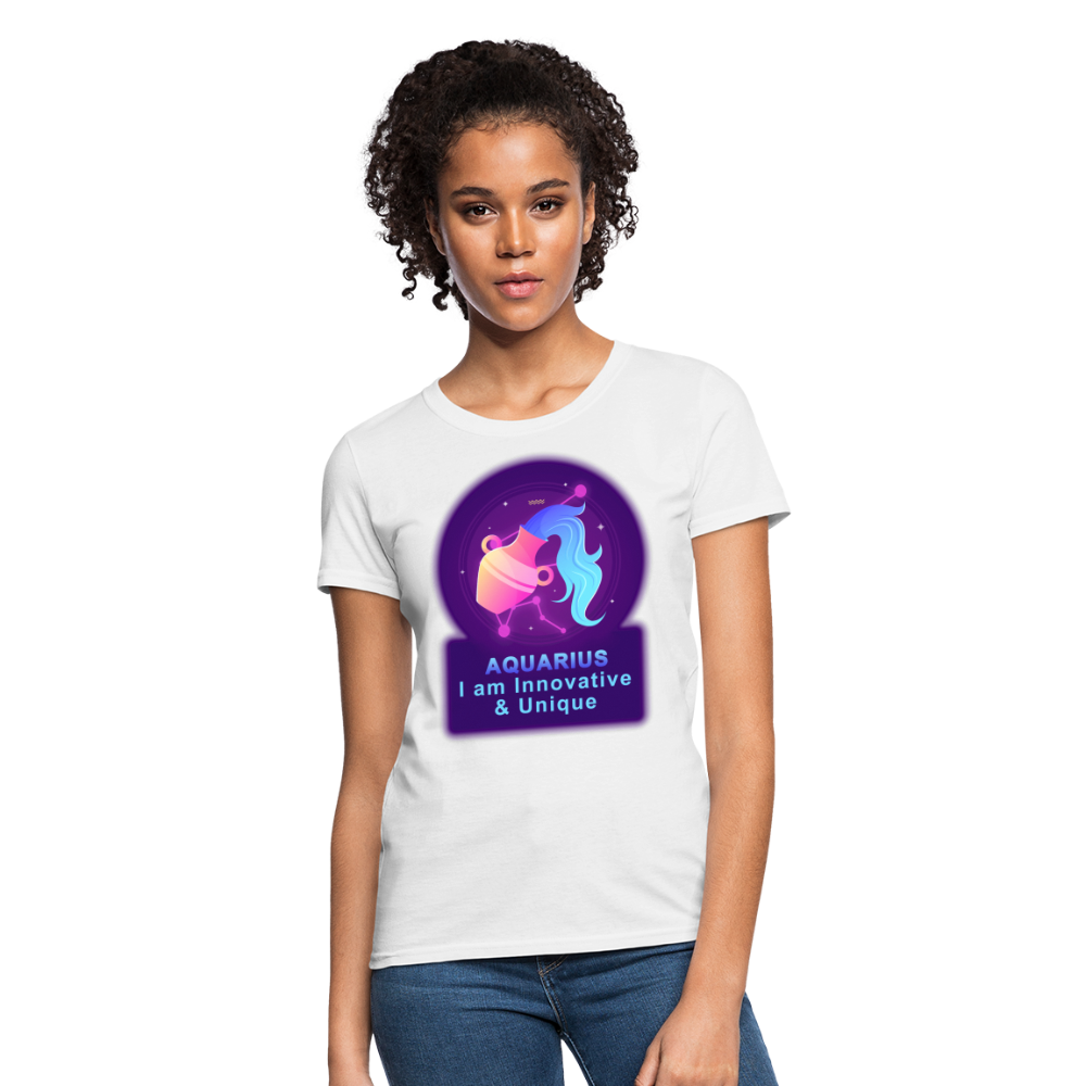 Women's Neon Aquarius T-Shirt - white