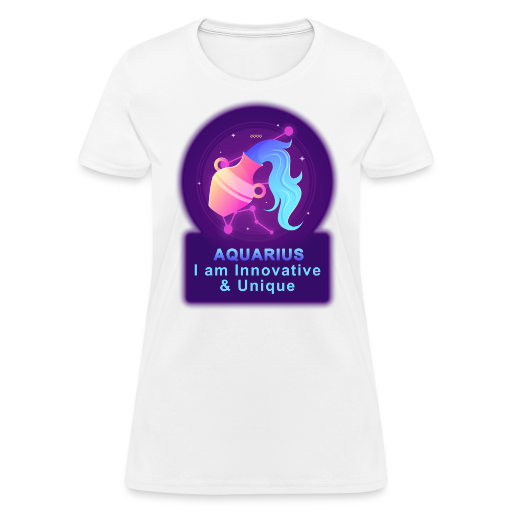 Women's Neon Aquarius T-Shirt - white