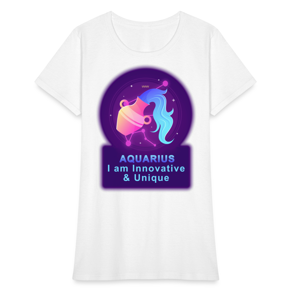 Women's Neon Aquarius T-Shirt - white