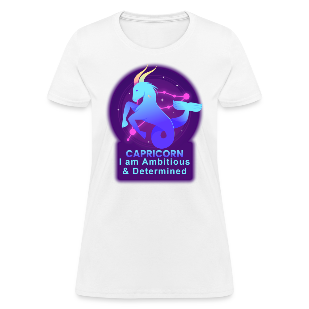 Women's Neon Capricorn T-Shirt - white