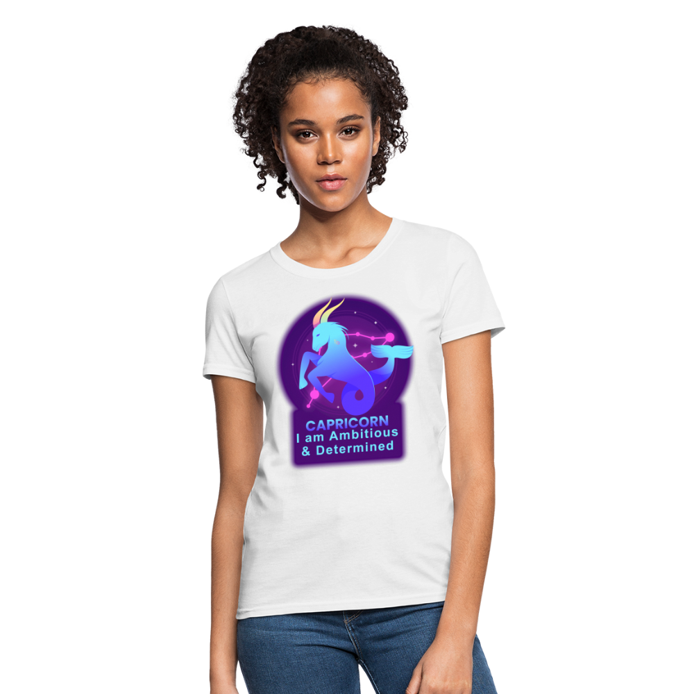 Women's Neon Capricorn T-Shirt - white