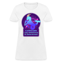 Thumbnail for Women's Neon Capricorn T-Shirt - white