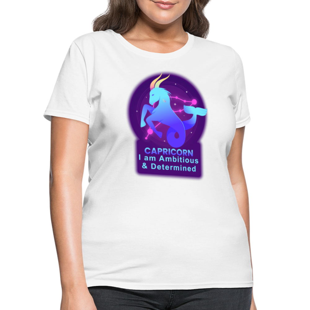 Women's Neon Capricorn T-Shirt - white