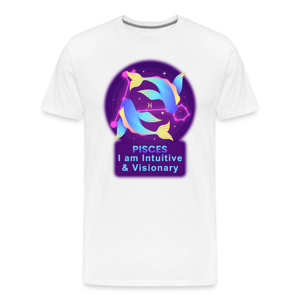 Men's Neon Pisces Premium T-Shirt - white