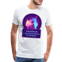 Thumbnail for Men's Neon Aquarius Premium T-Shirt - white