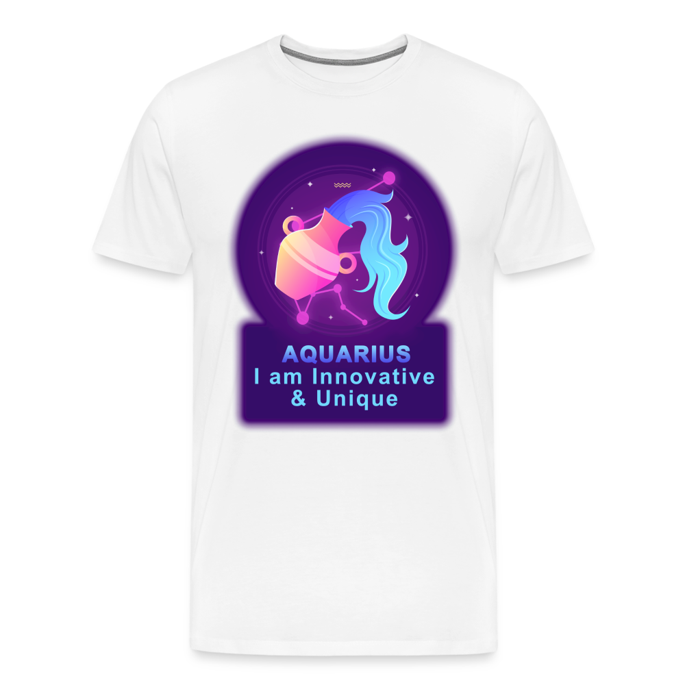 Men's Neon Aquarius Premium T-Shirt - white