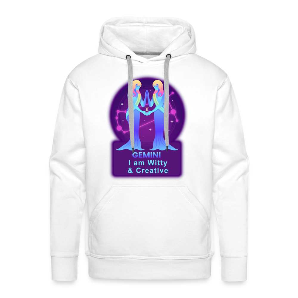 Men’s Neon Gemini Premium Hoodie - white