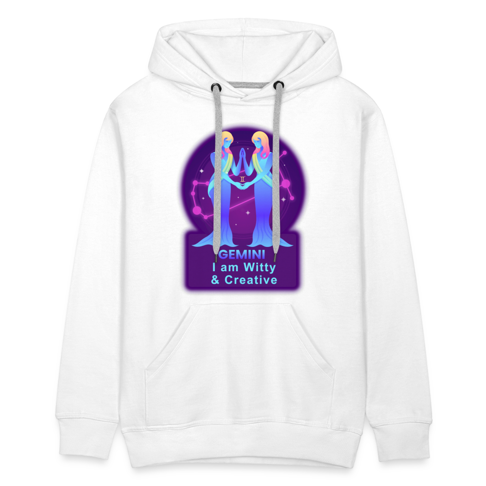 Men’s Neon Gemini Premium Hoodie - white