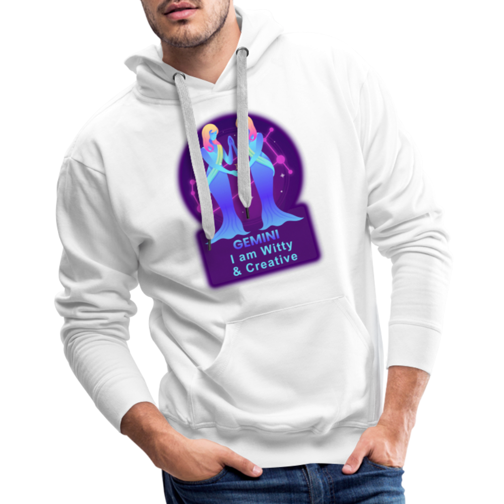 Men’s Neon Gemini Premium Hoodie - white