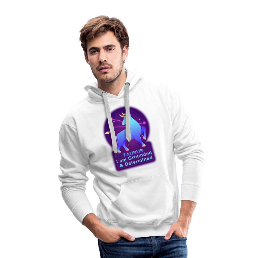 Men’s Neon Taurus Premium Hoodie - white