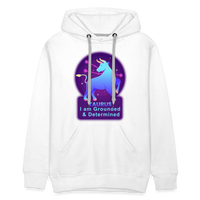 Thumbnail for Men’s Neon Taurus Premium Hoodie - white