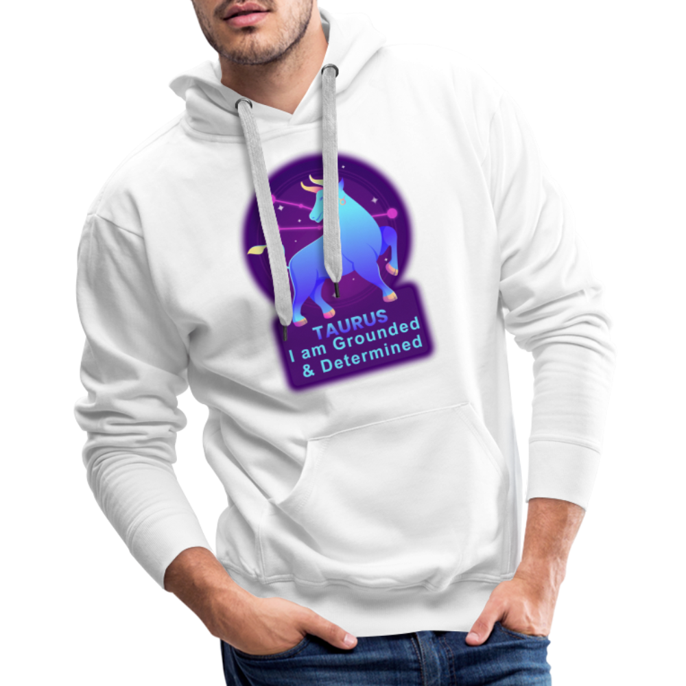 Men’s Neon Taurus Premium Hoodie - white